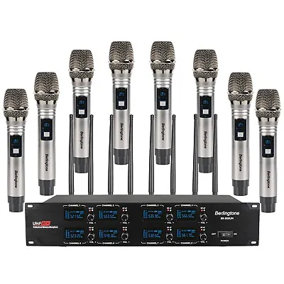 Berlingtone BR-800UM Professional 8-Channel UHF Wireless Microphone Systems • $389