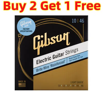 Gibson Brite Wire Reinforced Electric Guitar Strings SEG-BWR 10-46 Light Gauge • $12.99