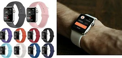 $4.49 • Buy Silicone Replacement Strap Band IWatch 38 40 42 44m Apple Watch Series 2 3 4 5 7