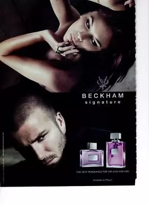Magazine Print Ad Sexy David Beckham For Beckham Fragrances Beckham Signature • £3.85