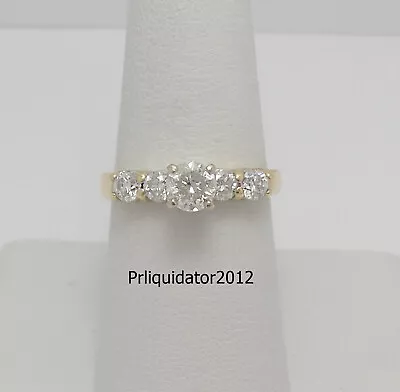 1CT Diamond Solitaire Engagement Anniversary Wedding Bridal Ring 14K Yellow Gold • $699.99