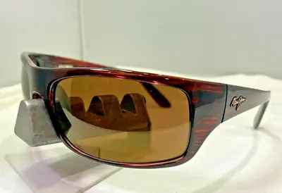 Maui Jim Peahi Mj 202-10 Tortoise Hcl Bronze Polarized Wrap Sunglasses New 9.5 • $145