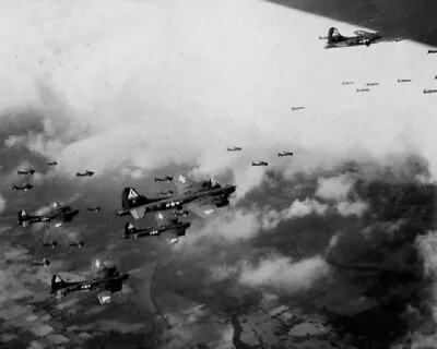 B-17 Flying Fortress Formation Of The 381st Bomb Group WWII WW2 8x10 Photo 92b • $7.43