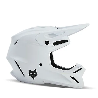 Fox Racing V3 Solid Helmet (Matte White) 31365-067 • $379.95