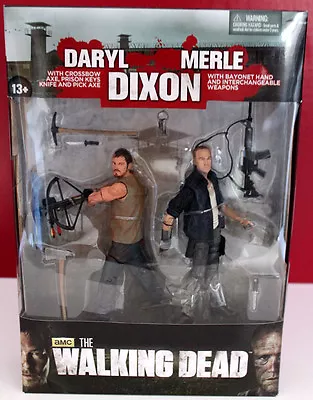 Walking Dead 5  Daryl And 5  Merle Dixon Mint On Card Figures   • $74.79