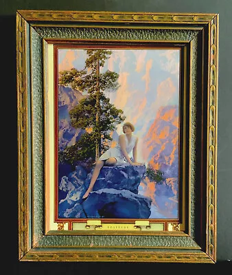 Maxfield Parrish “Solitude” Original 1932 EM Framed Cropped Calendar Top Lovely • $450