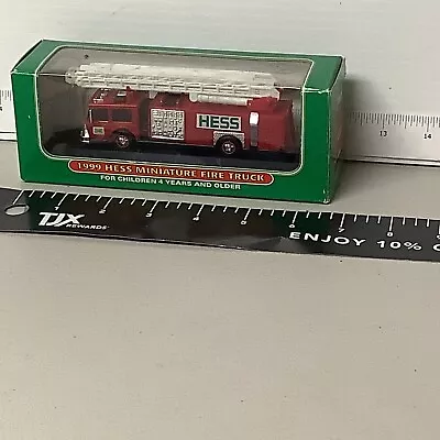 Hess Mini Fire Truck 1999 New In Box • $5