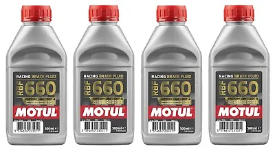 Motul DOT4 RBF 660 FACTORY LINE 2L FullySynthetic Racing Brake Fluid 4 X 0.5L • $89.95