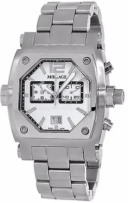 Millage Rogue Collection Ml-135020b26 Swiss Quartz White Face Chronog Date Watch • $1584.01