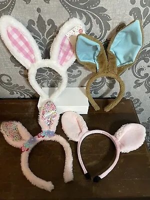 Lot Of 4 Bunny Rabbit Ears Headband  Costume Easter Brown Pink Floral Lamb • $6