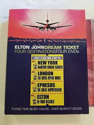 Elton John Dream Ticket 4 DVD  FOUR DESTINATIONS 70 SONGS 7 HOURS CIB FREE S/H • $13.08