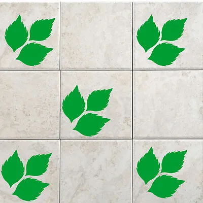 £7.50 • Buy Colorful Leaf Tile Wall Sticker For Bathroom, Tile Transfer, Bathroom Sticker