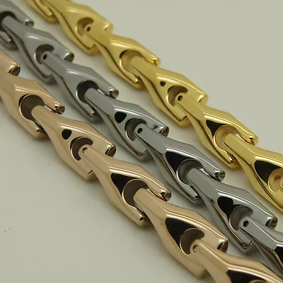 Forever Classic Bike Chain Hi-tech Tungsten Bracelet Silver/rose Gold/ip Gold • $47.99