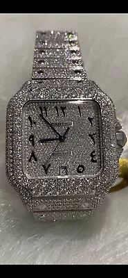Cartier Santos - Automatic 41mm - Arabic Iced Out • $2999.99