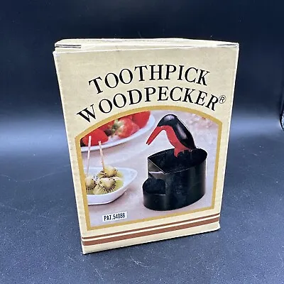 Novelty Toothpick Woodpecker Dispenser Vintage New In Box • $12.95