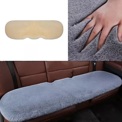 $50.49 • Buy Car Rear Back Cushion Mat Car Seat Cover Luxury Sheep Skin Accessories