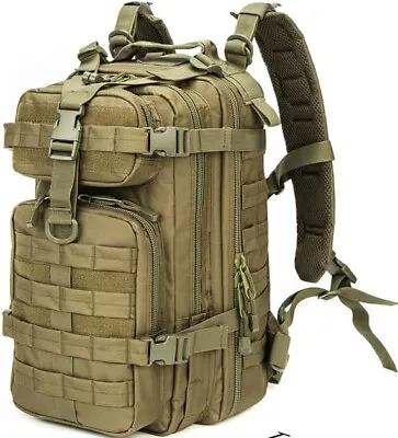 Tactical Backpack 26L Large Rucksack 3 Day Outdoor Military Bag (OD Green) • $35.98