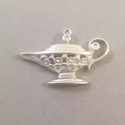 VINTAGE .925 Sterling Silver GENIE BOTTLE CHARM Bracelet Estate Pendant VT93T • $2.90