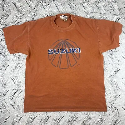 Vintage Suzuki Style 1990's Motocross Jimny Orange Men’s Large L T-Shirt GSX-R • $19.95