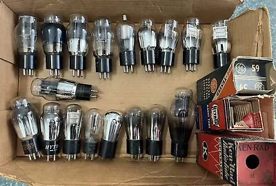 Vacuum Tubes Lot Of 17   (6A3 / 2A3 ... 26 71A 81 59 C-56 201A 227 424) • $85