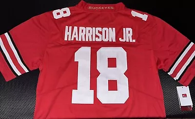 Marvin Harrison Jr Ohio State OSU Buckeyes Red Stitched Jersey NEW • $64.99