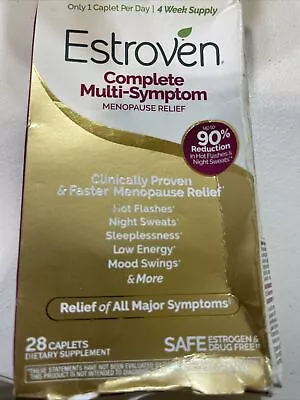 Estroven Complete Menopause Relief 28 Vegetarian Caplets Exp 2024+ • $7.99