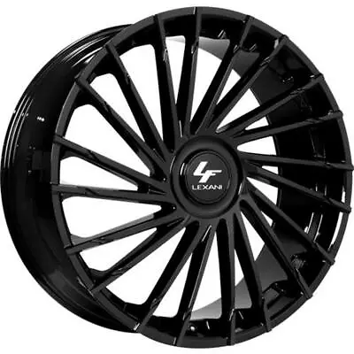 24 Inch 24x9 Lexani WRAITH XL Gloss Black Wheels Rims 5x5 5x127 +38 • $2298.84