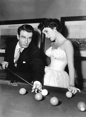 A Place In The Sun 1951 Elizabeth Taylor Montgomery Clift Playing Pool Photo1833 • $12.98