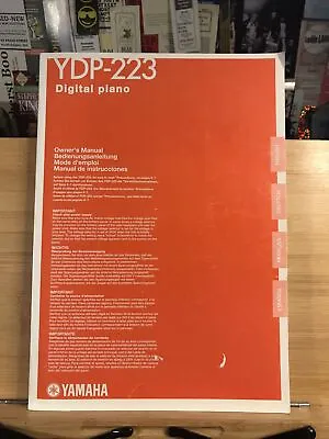 Yamaha YDP-223 Digital Piano Owner's Manual • £16.09