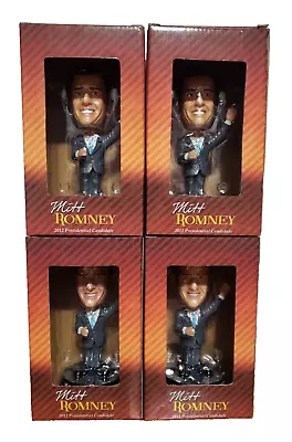 Lot Of 4 2012 Mitt Romney Bobble Head Presidential Candidate Bobblehead In Box • $17.49