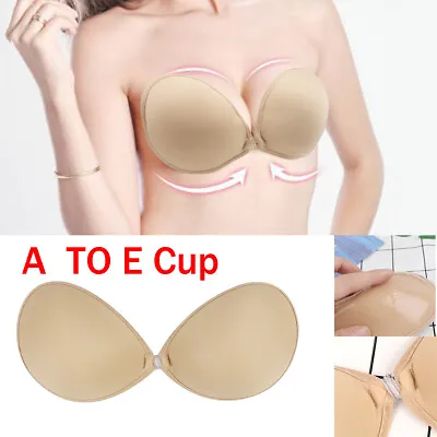 £4.50 • Buy Silicone Strapless Push Up Bra Backless Self Adhesive Invisible Stick On UK