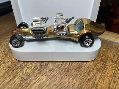 Vintage 1970 Johnny Lightning Triple Threat Gold Dragster By Topper Toys • $15