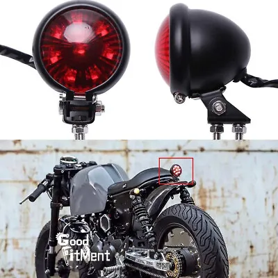 Motorcycle Tail Light Red Stop Light LED Rear Brake Lamp For Bobber Cafe Racer • $12.39