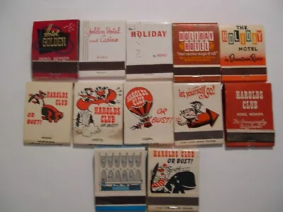 12 Different  Casino Matchbooks Front Strike Full Books • $15