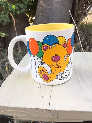 Vintage GET WELL SOON Mug 1994 By Accents Made In Korea Balloons & Teddy Bear • $22.99
