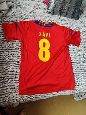 Adidas Euro 2012 Spain Soccer Jersey Xavi #8 Red Men's Large • $125