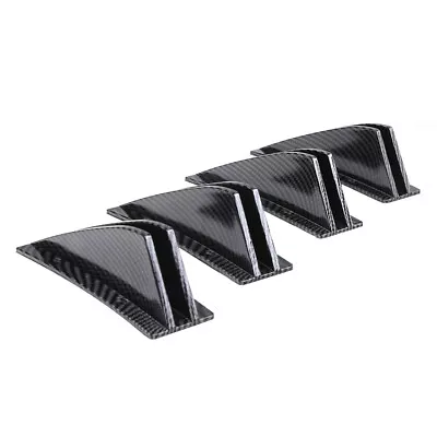 Carbon Fiber Car Rear Bumper Diffuser Shark Fin Spoiler Lip Splitter Modified ×4 • $20.60