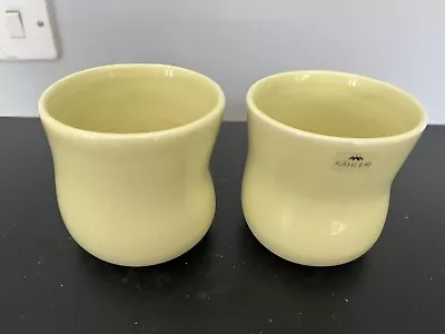 Kahler Pottery Jars Yellow X2 • £6.99