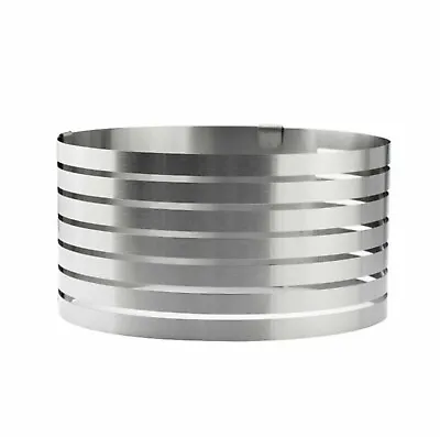 Large Stainless Steel Mousse Cake Slicing Round Ring Mold Layer Slicer Cutter • £12.50