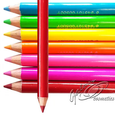 Saffron NEON KOHL Eyeliner Lip Liner Pencils Soft Bright Party Makeup Face Paint • £2.75