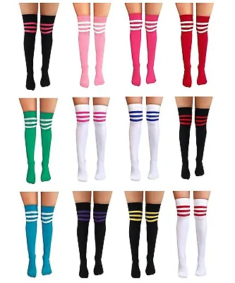 Ladies And Mens Over The Knee Thigh High 118 - 118 Referee Socks Cotton Rich Sox • $4.71