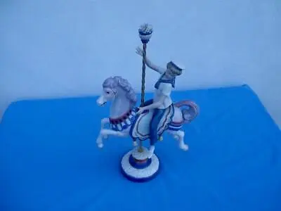 Lladro # 1470 Porcelain Boy On Carousel Horse Figurine • $325
