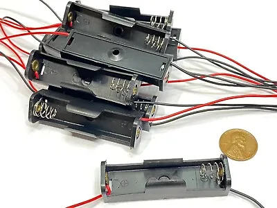 10 Pieces Battery Holder Case Box With 6  Wire Leads For 1X AA Battery 1.5V C20 • $12.07