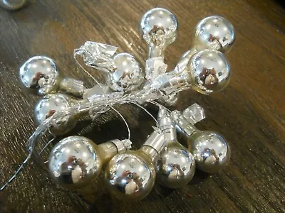 Christmas Ornament MINI Mercury Glass Ball Ornament Twist Ties Set Of 24 • $3.99