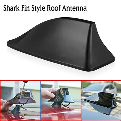 $5.99 • Buy Black Shark Fin Roof Antenna Aerial FM/AM Radio Signal Decor Car Trim Universal