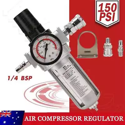 Air Compressor Water Trap Pressure Regulator Parts Filter 1/4 BSP Oil Separator • $24.95