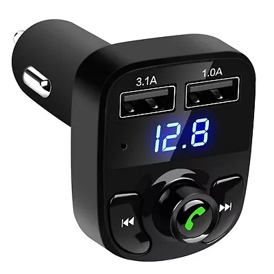 Bluetooth FM Transmitter For Car Wireless MP3 Player USB Car Charger Adapter • £6.79