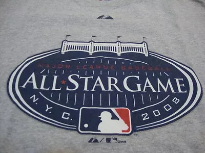 MLB Major League Baseball Fan All Star Game 2008 Majestic Apparel Gray T Shirt M • $16.82