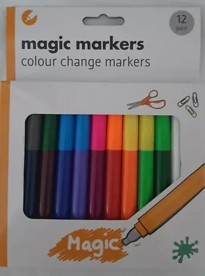 12 Xcolour Changing Magic Markers- Paint Craft Drawings- ✅✅fast &free 🇬🇧📦 • £4.79