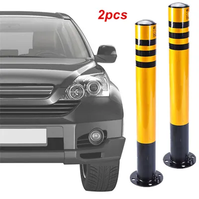 2pcs Car Parking Barrier Garage Driveway Anti-Parking Bollard Security Post • £53.19